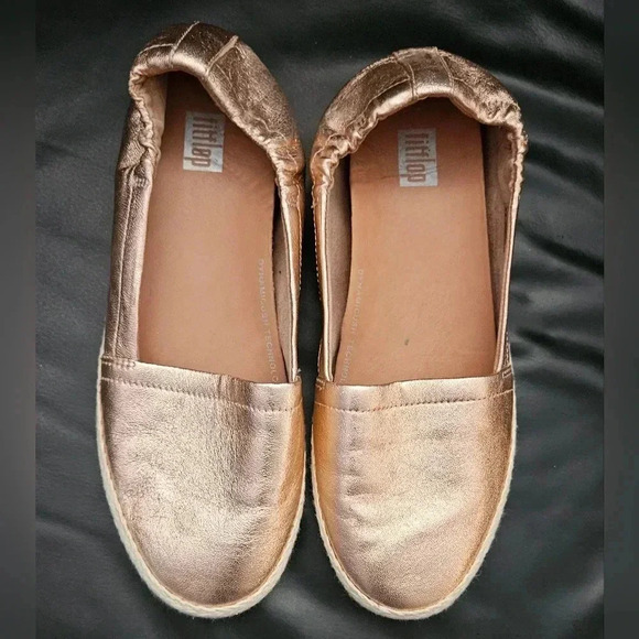 Fitflop Siren Rose Gold Espadrille Slip On Flats size 5/5.5US - Picture 5 of 8